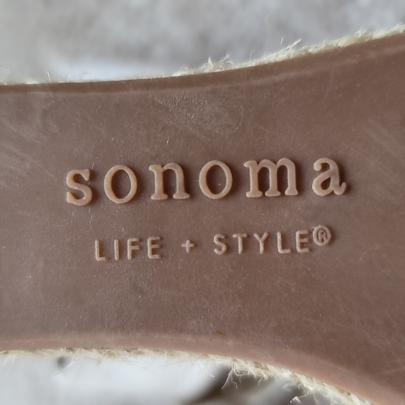 Sonoma Life &Style Womens Wedge Sandal with adjustable straps, Size 7.5M - Picture 11 of 12